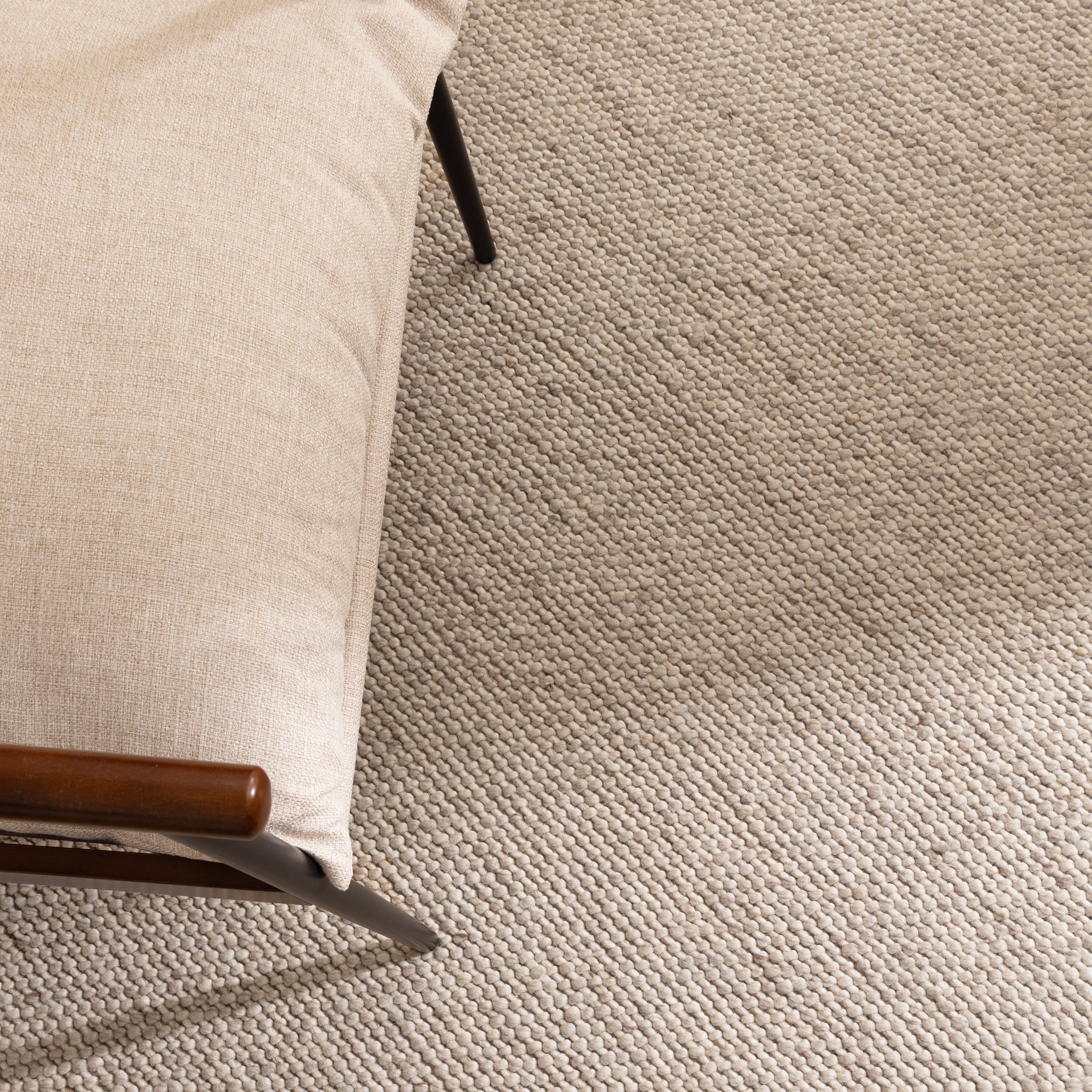 Paloma Beige Chunky Wool Rug