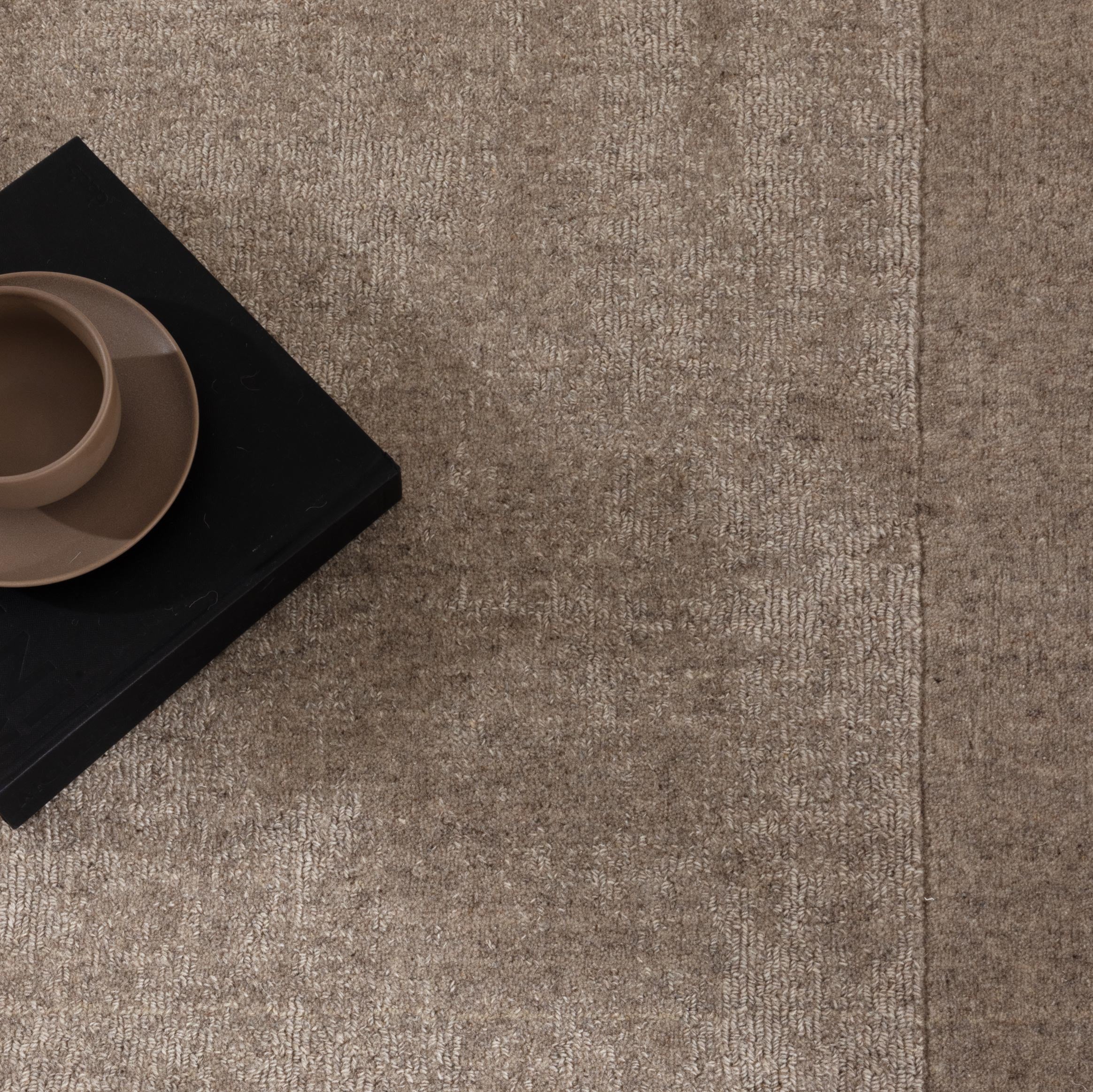 Calley Camel Border Wool Rug