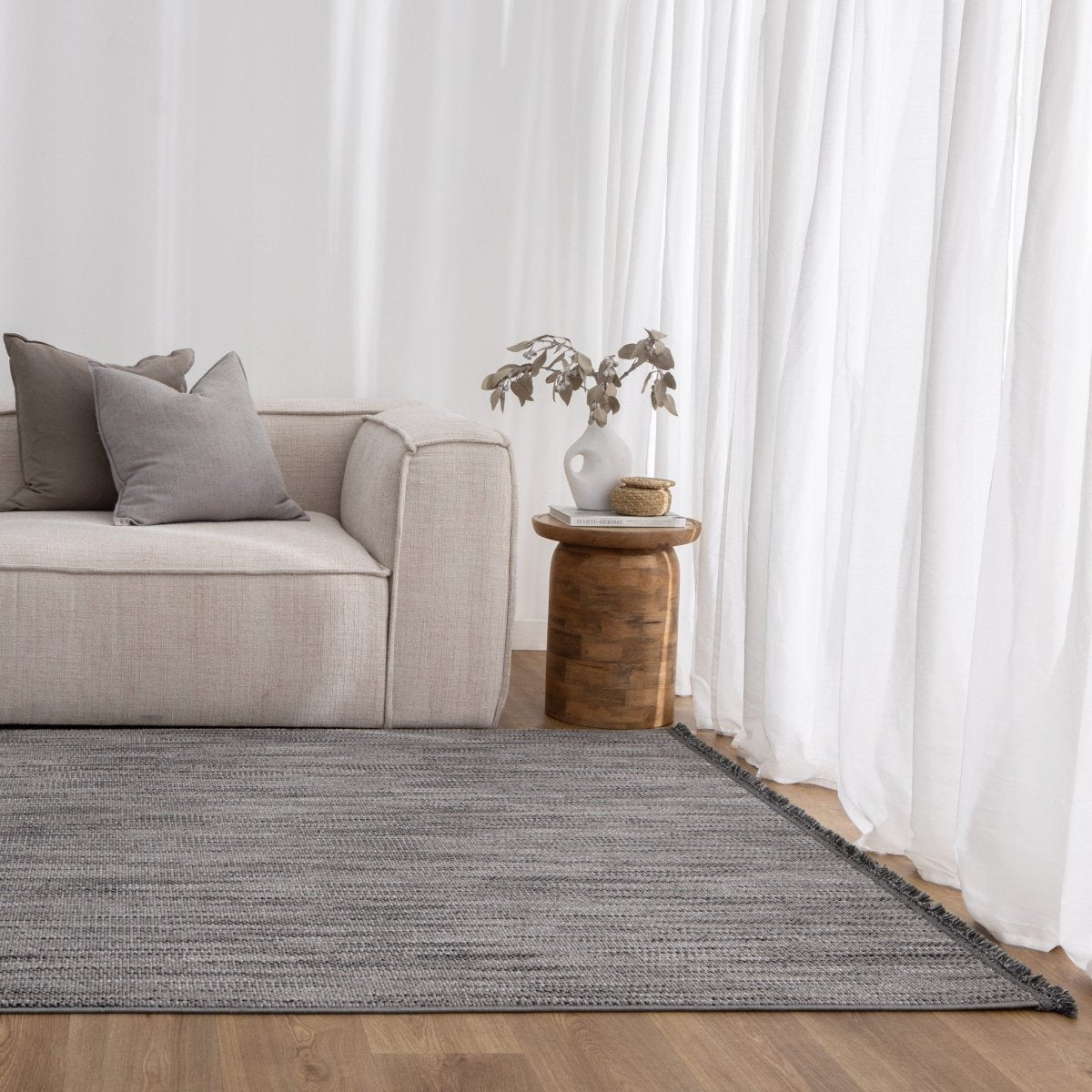 Alira Charcoal Loop Rug