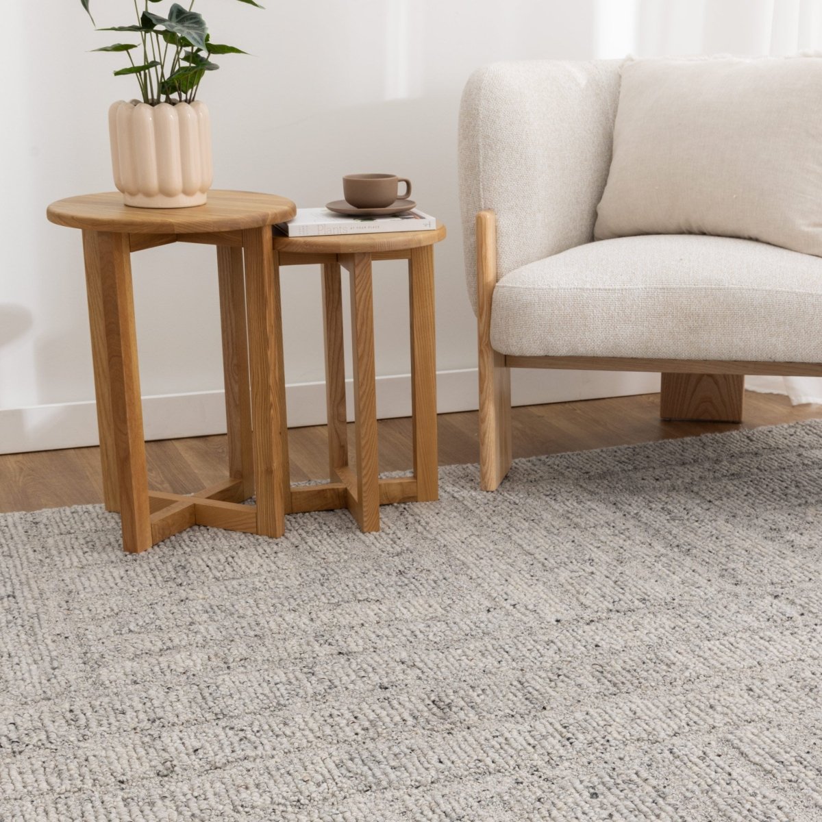 Arana Grey Modern Wool Rug