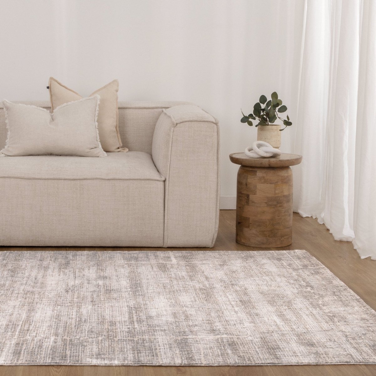 Ayra Beige Abstract Rug