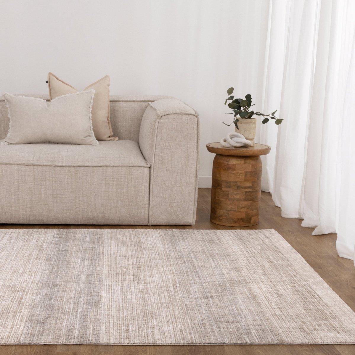 Ayra Beige Lines Rug