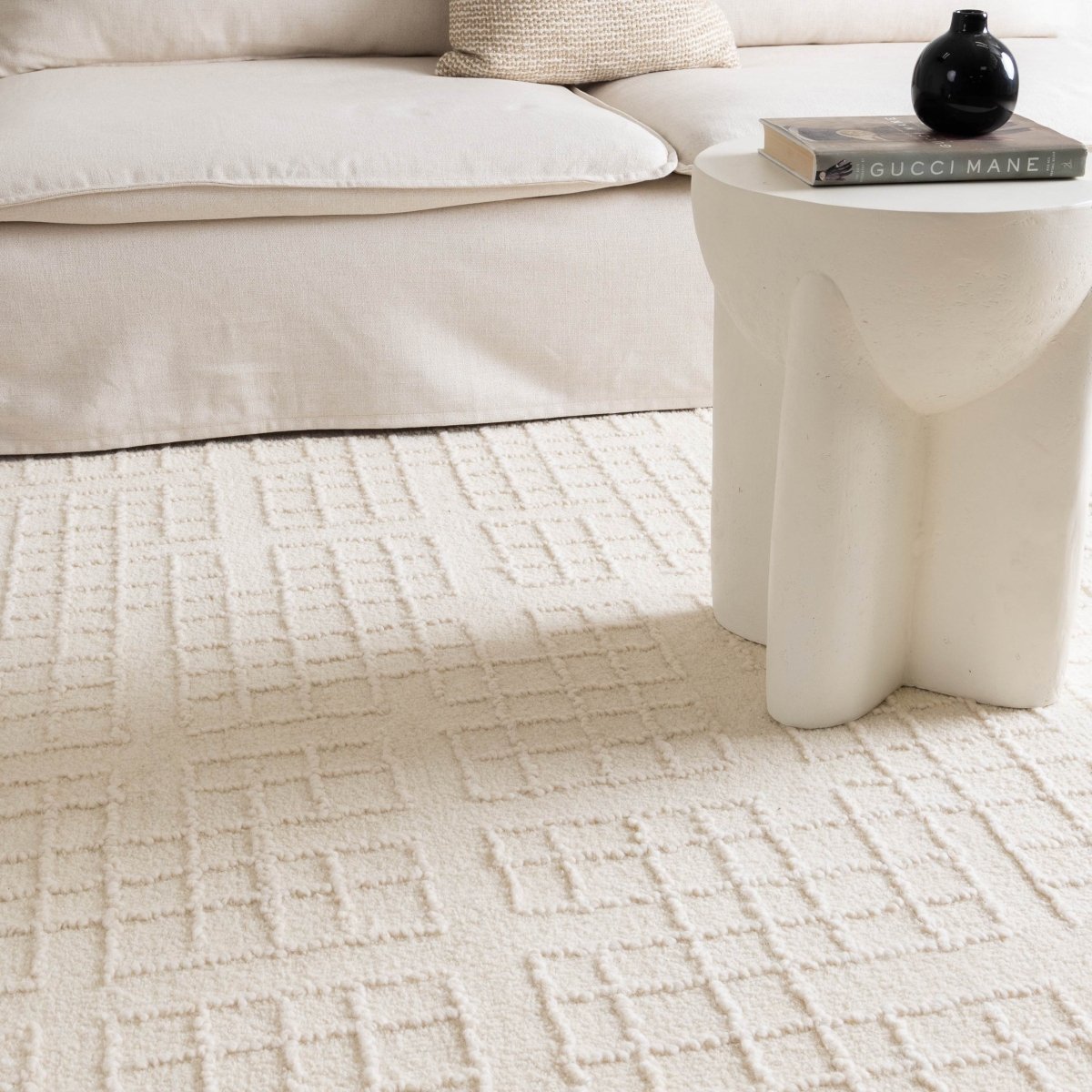 Azure Ivory Wool Rug
