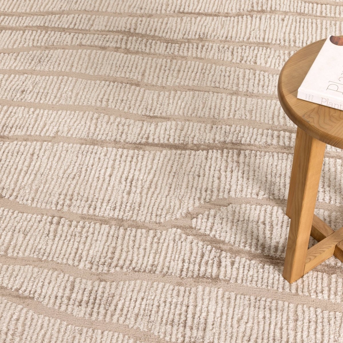 Belisse Abstract Ivory Lines Rug