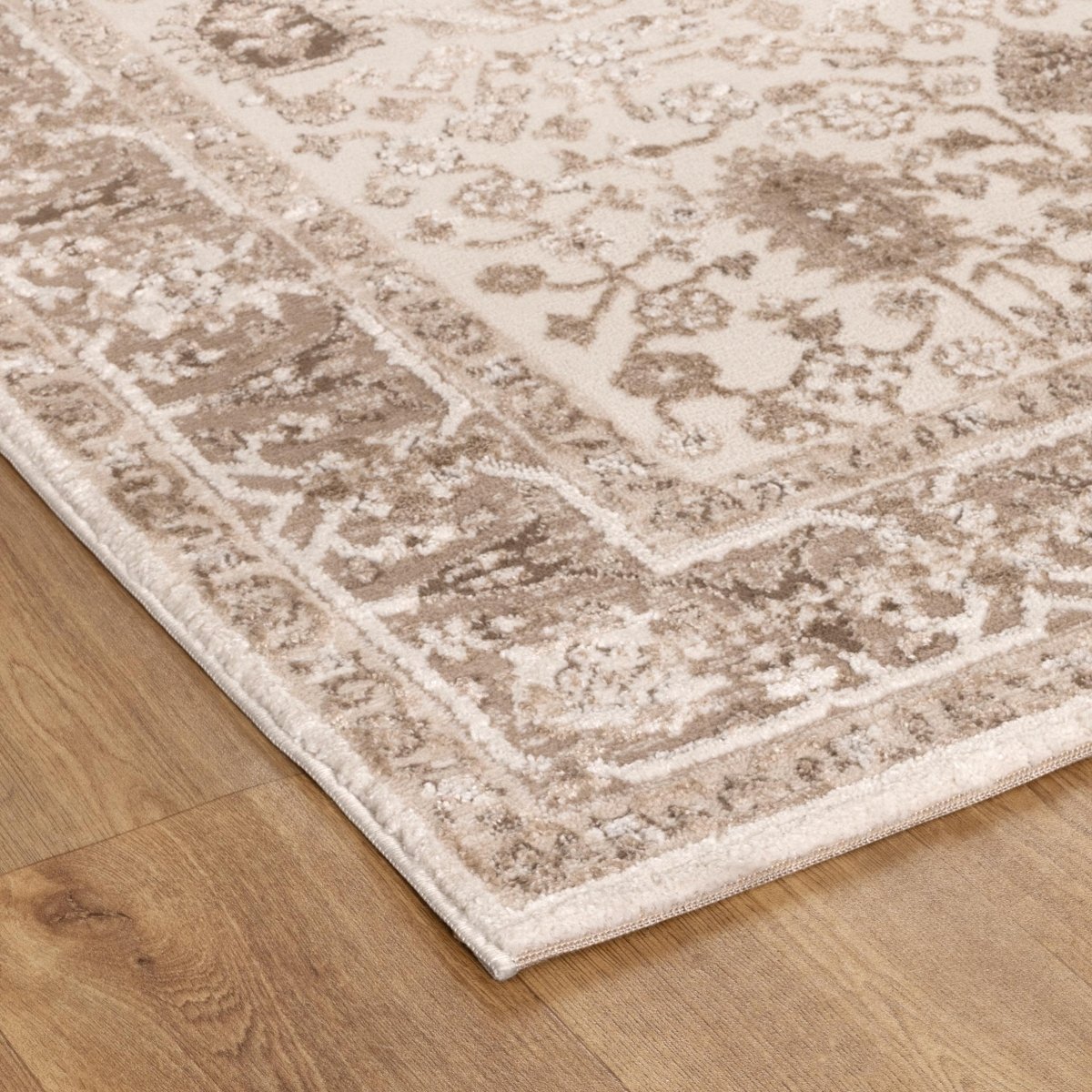 Belisse Oriental Border Brown Rug