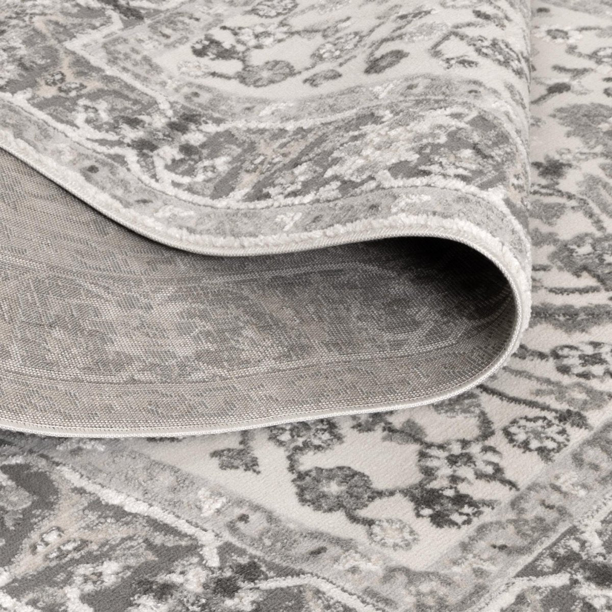 Belisse Oriental Border Grey Rug