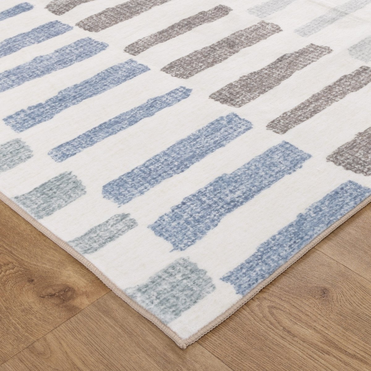 Berm Modern Stripes Machine Washable Rug