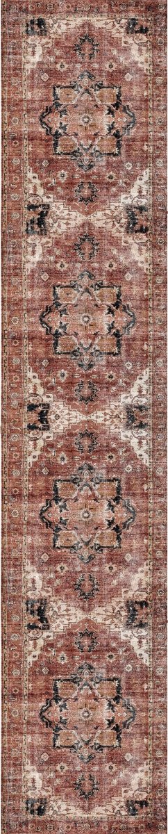 Distressed Vintage Cezanne Terracotta Area Rug