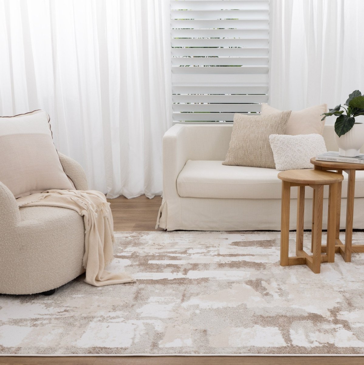 Eloura Abstract Wash Brown Rug