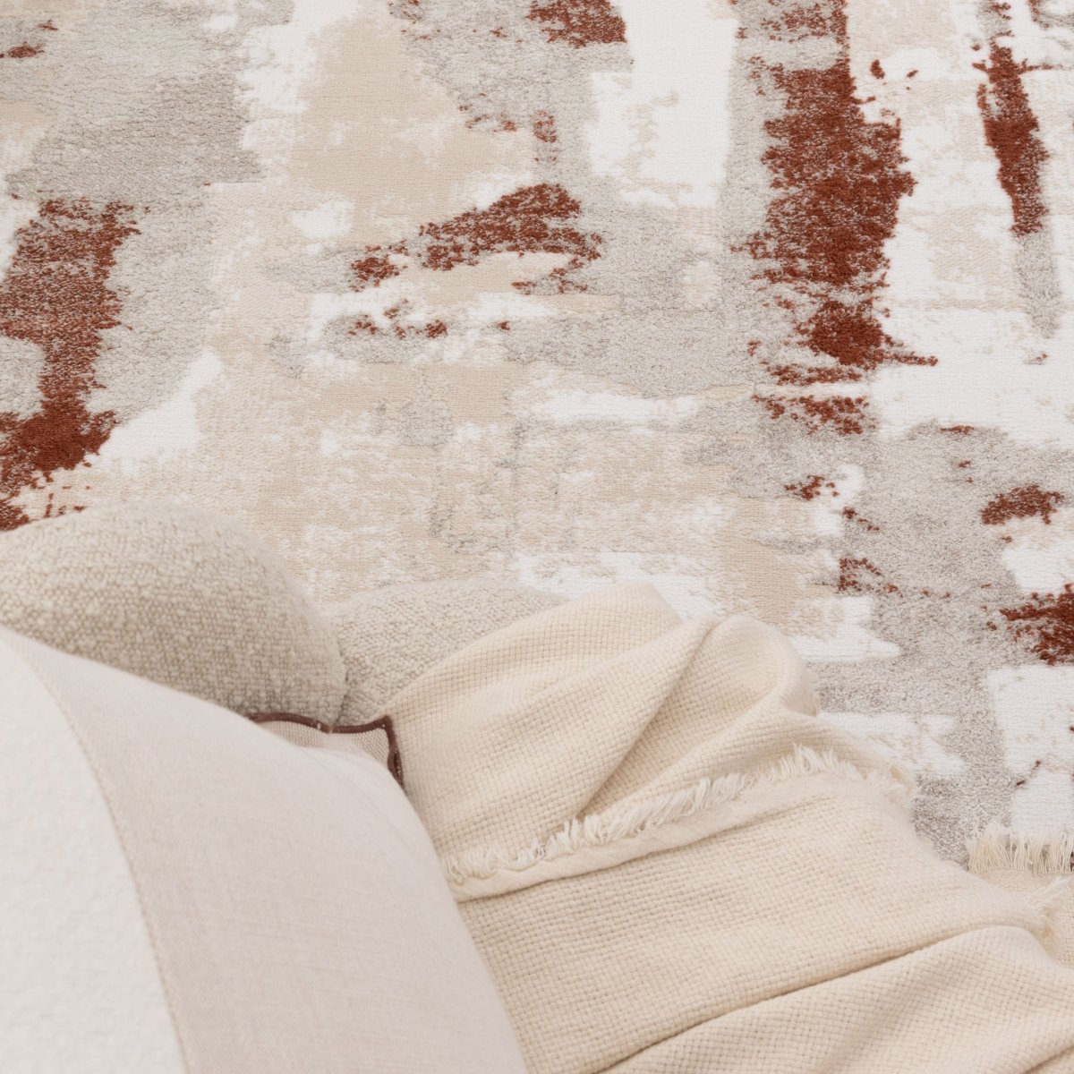 Eloura Abstract Wash Rust Rug