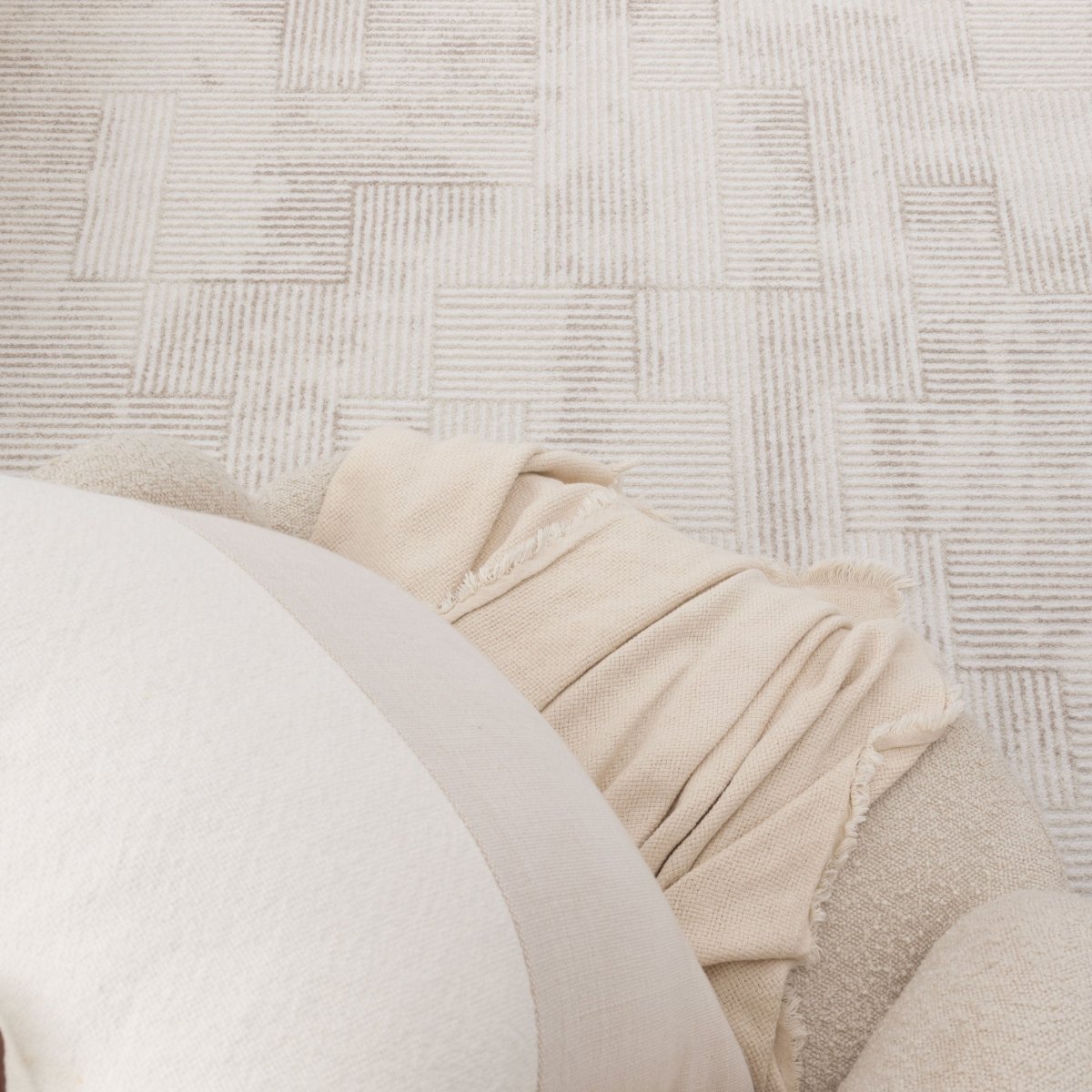 Eloura Distressed Shapes Beige Rug