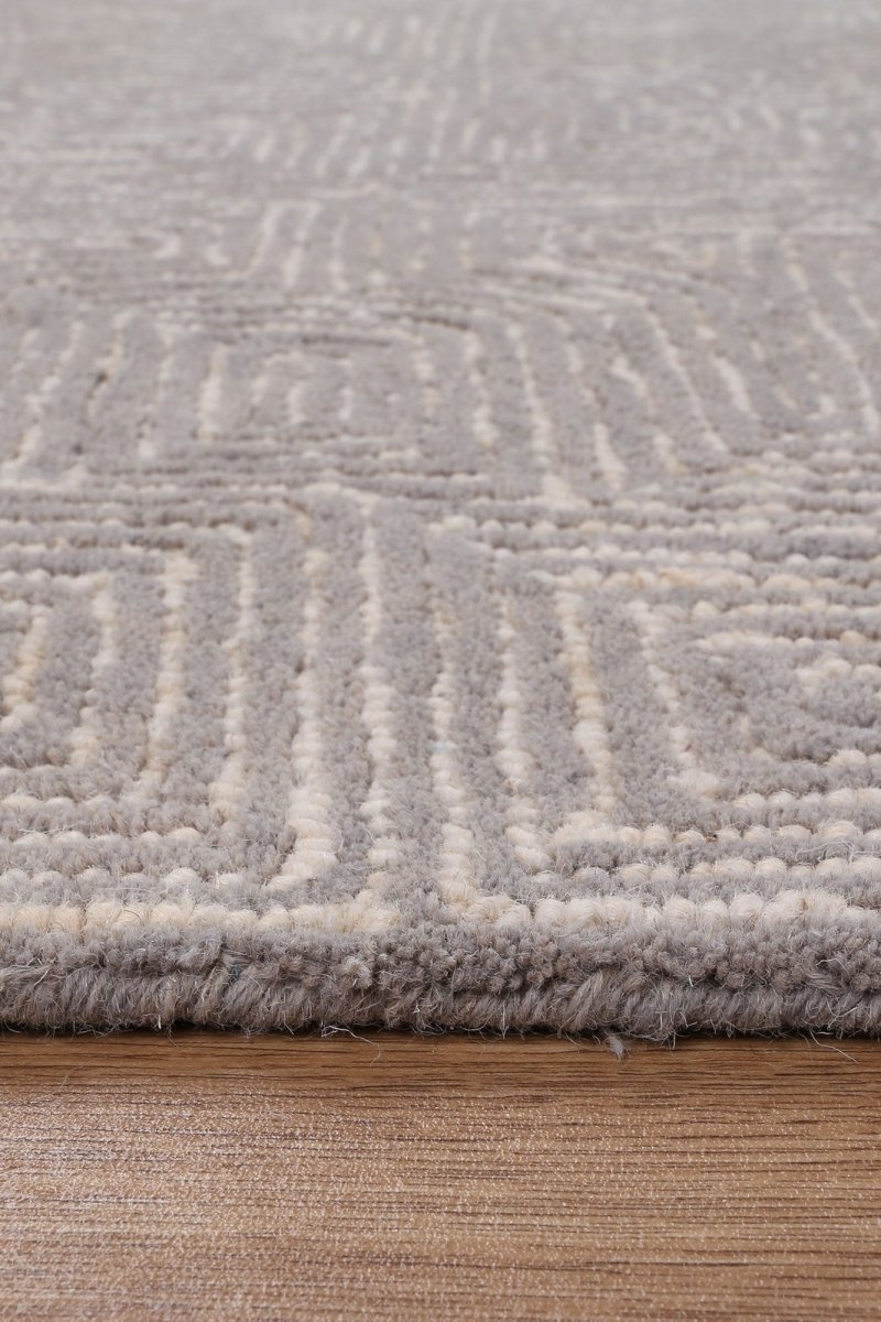 Enchant Maze Ash Tribal Rug Area Rug | Ruggy