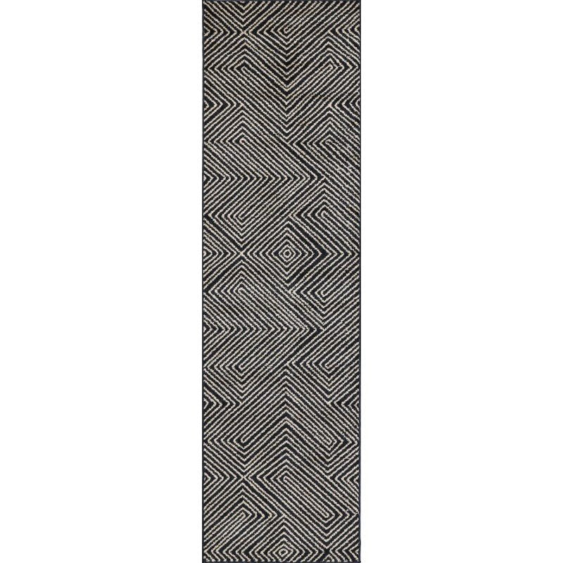 Esker Maze Black Rug