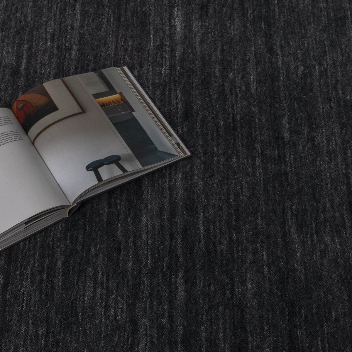 Lamia Charcoal Hand-Knotted Wool Rug