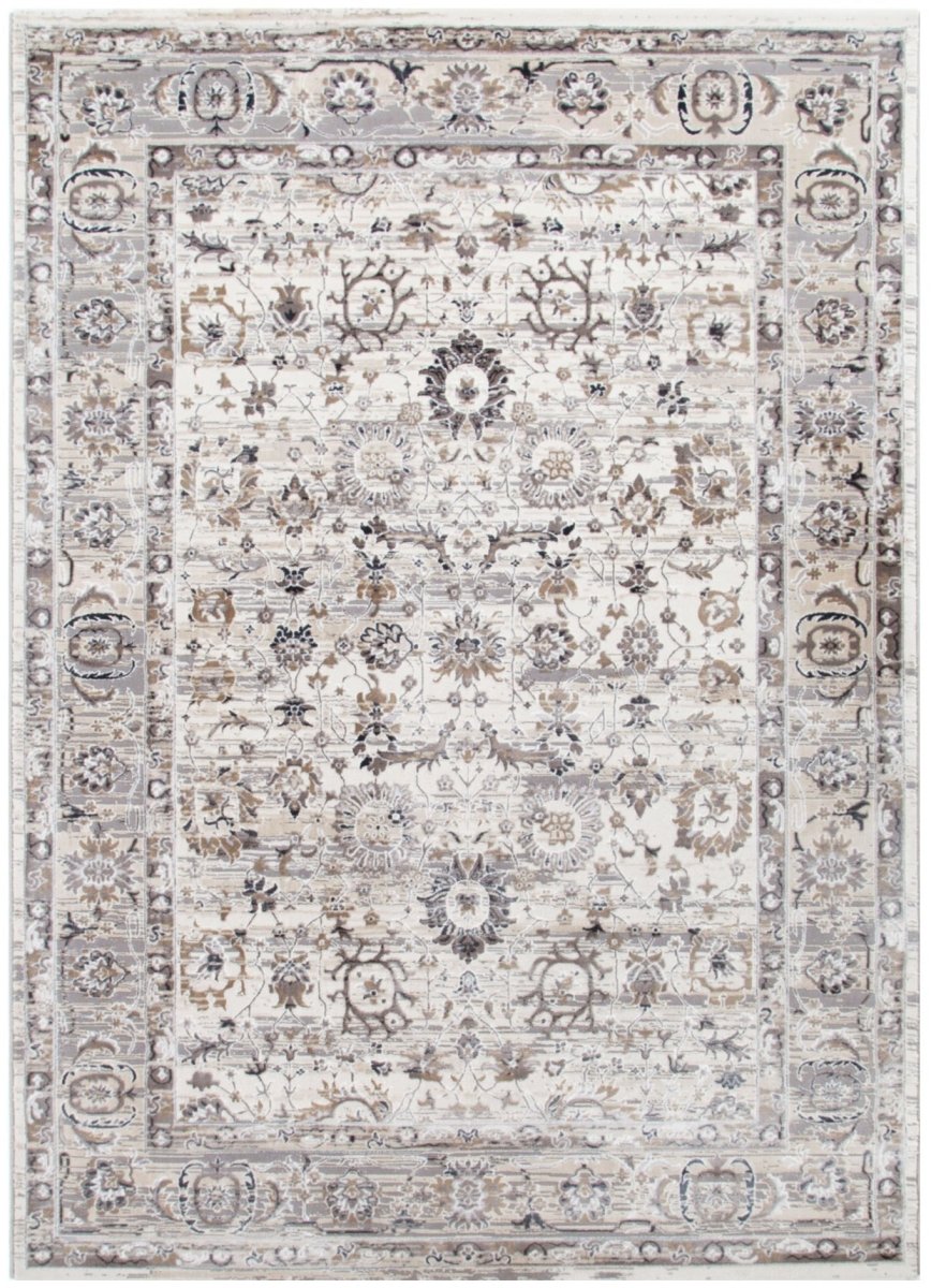 Liora Distressed Transitional Beige Grey Rug