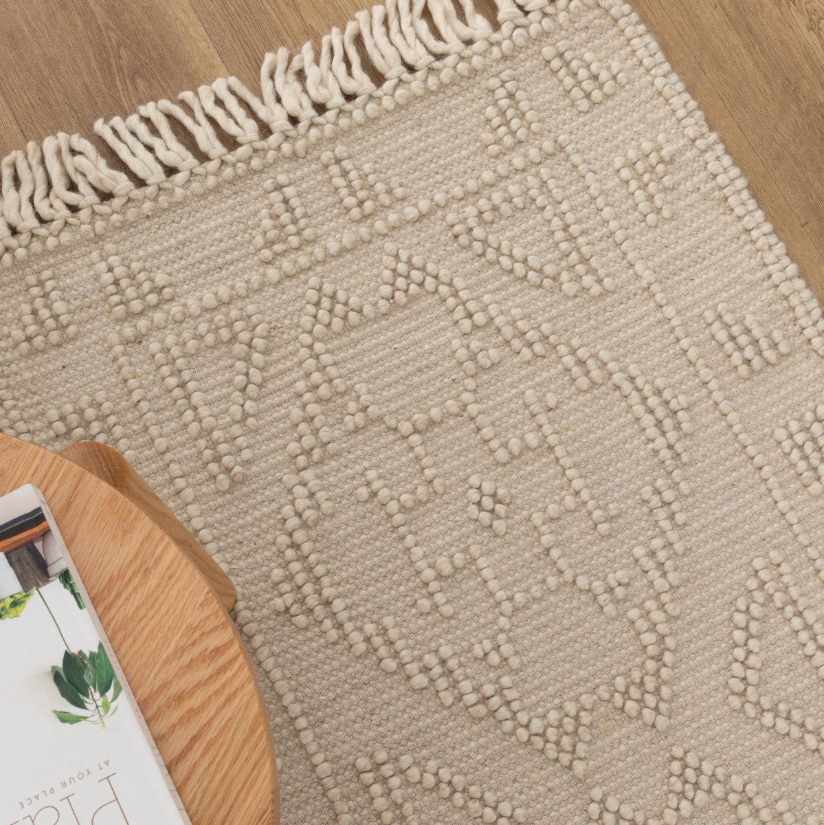 Marco Ornamental Beige Wool Rug