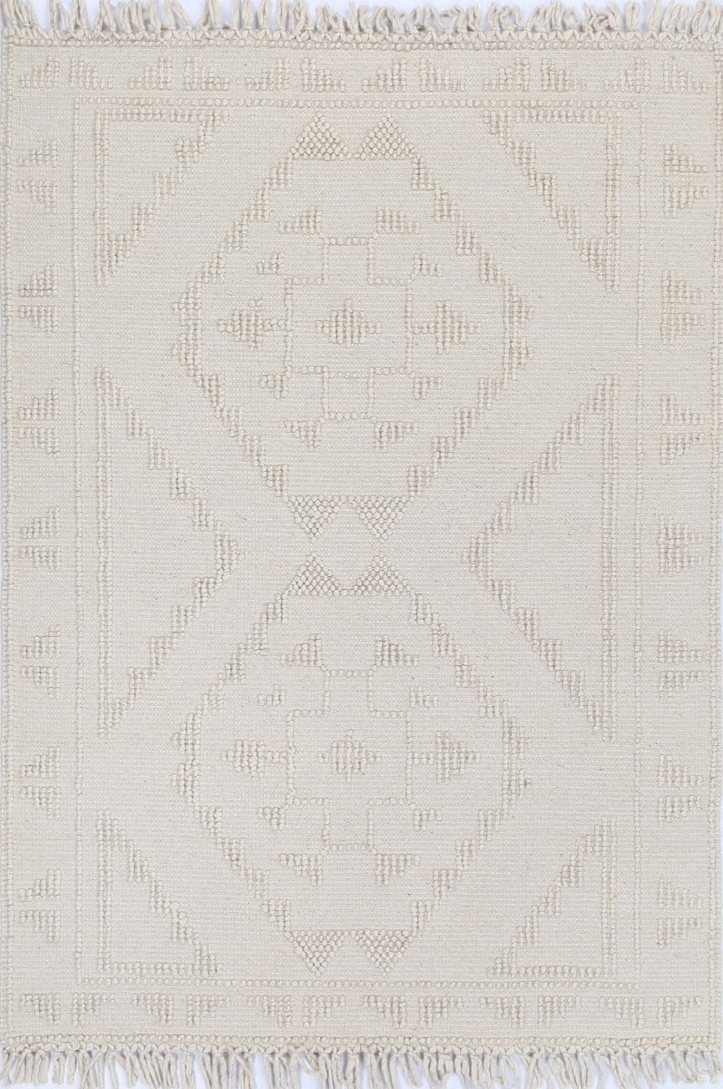 Marco Ornamental Beige Wool Rug