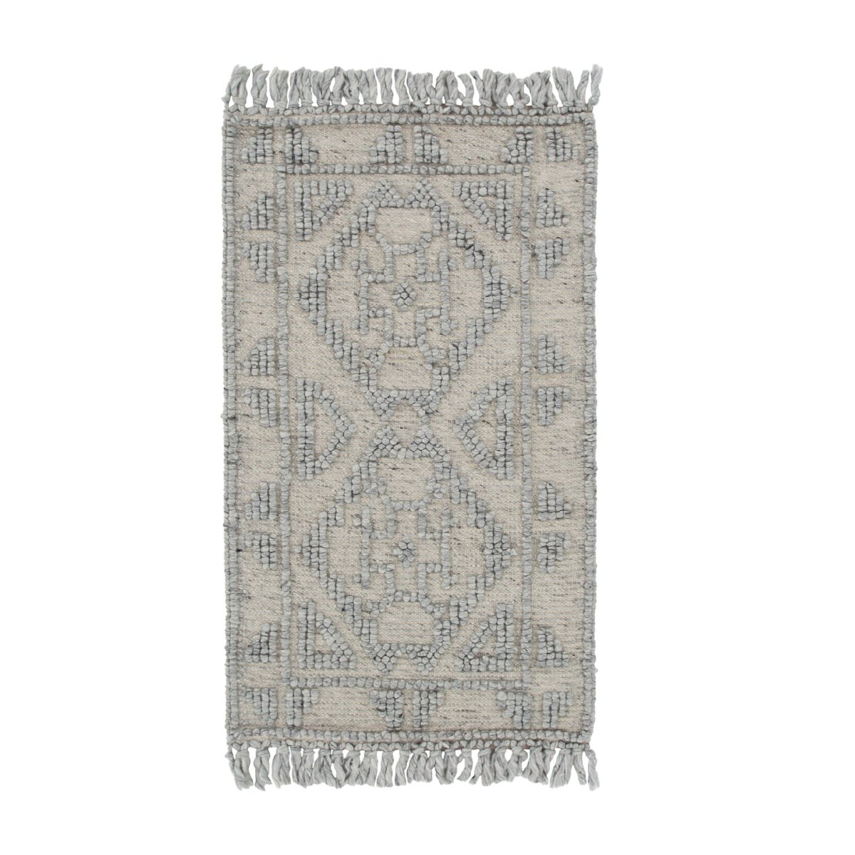 Marco Ornamental Grey Wool Rug