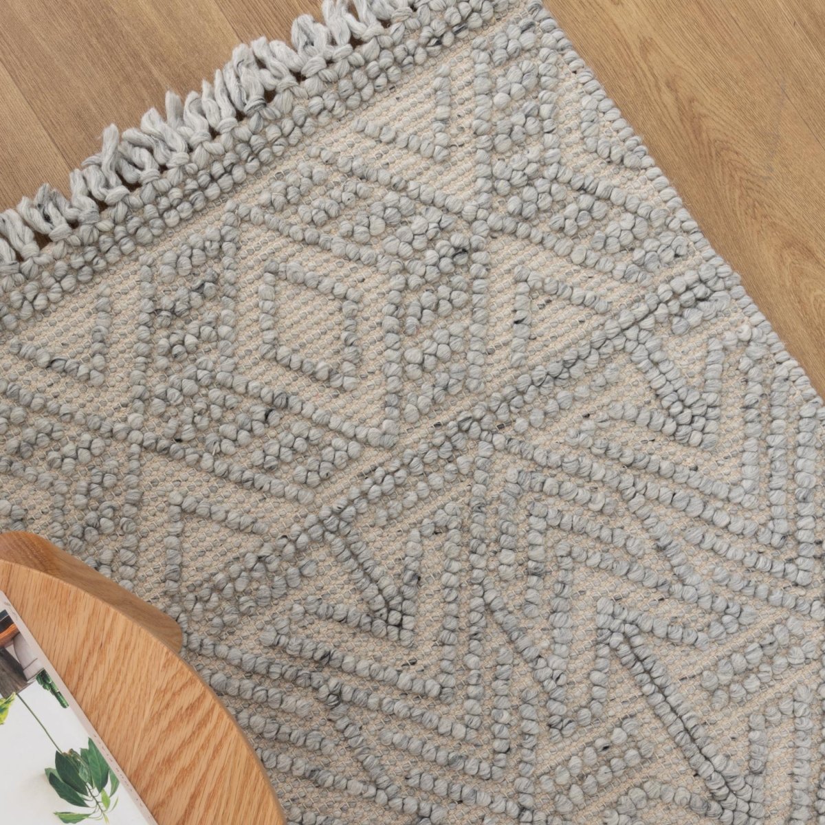 Marco Tribal Grey Wool Rug