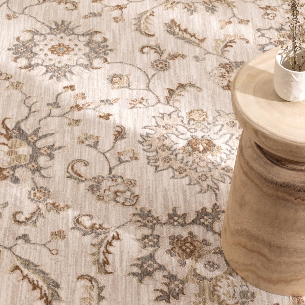 Roselle Antique Bloom Multi Vintage Rug