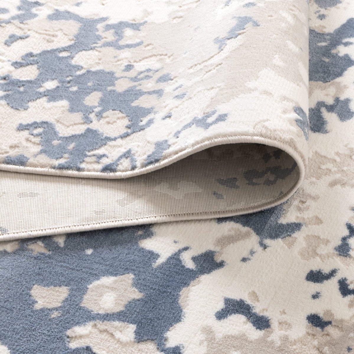 Rumi Abstract Blue Multi Rug