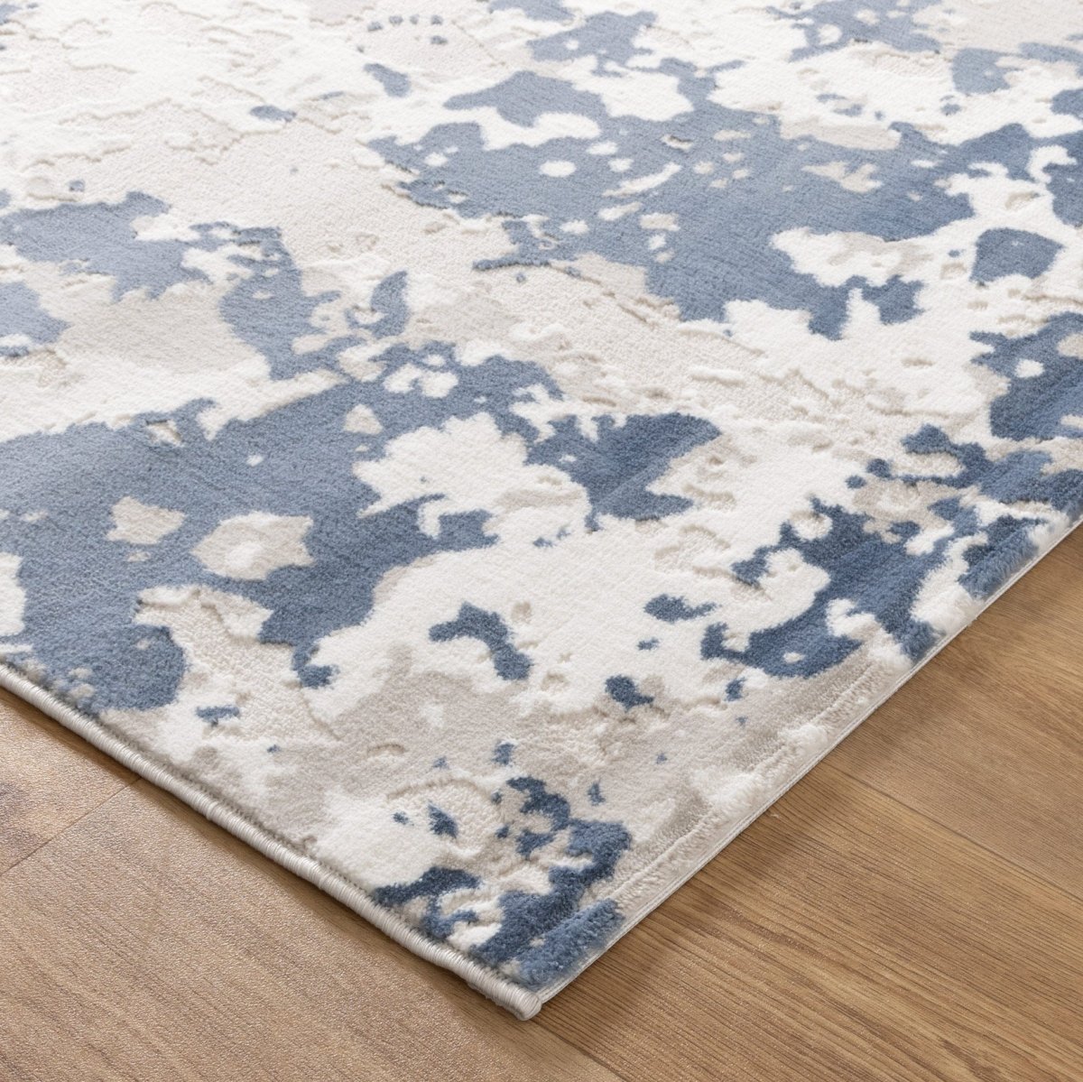 Rumi Abstract Blue Multi Rug