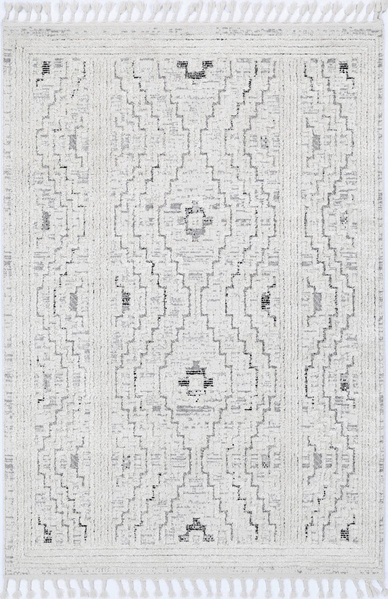 Sleek Zanzia White Rug Area Rug | Ruggy