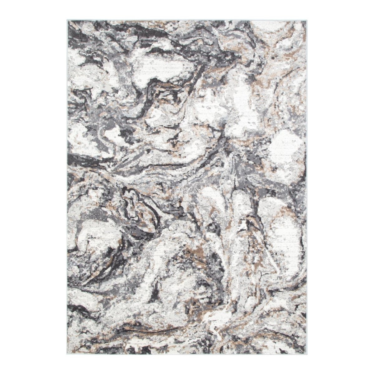 Sustaina White Dark Grey Modern Rug