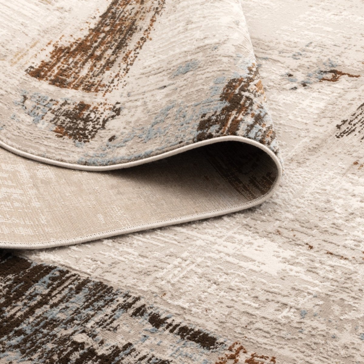 Sustaina White Light Blue Modern Rug