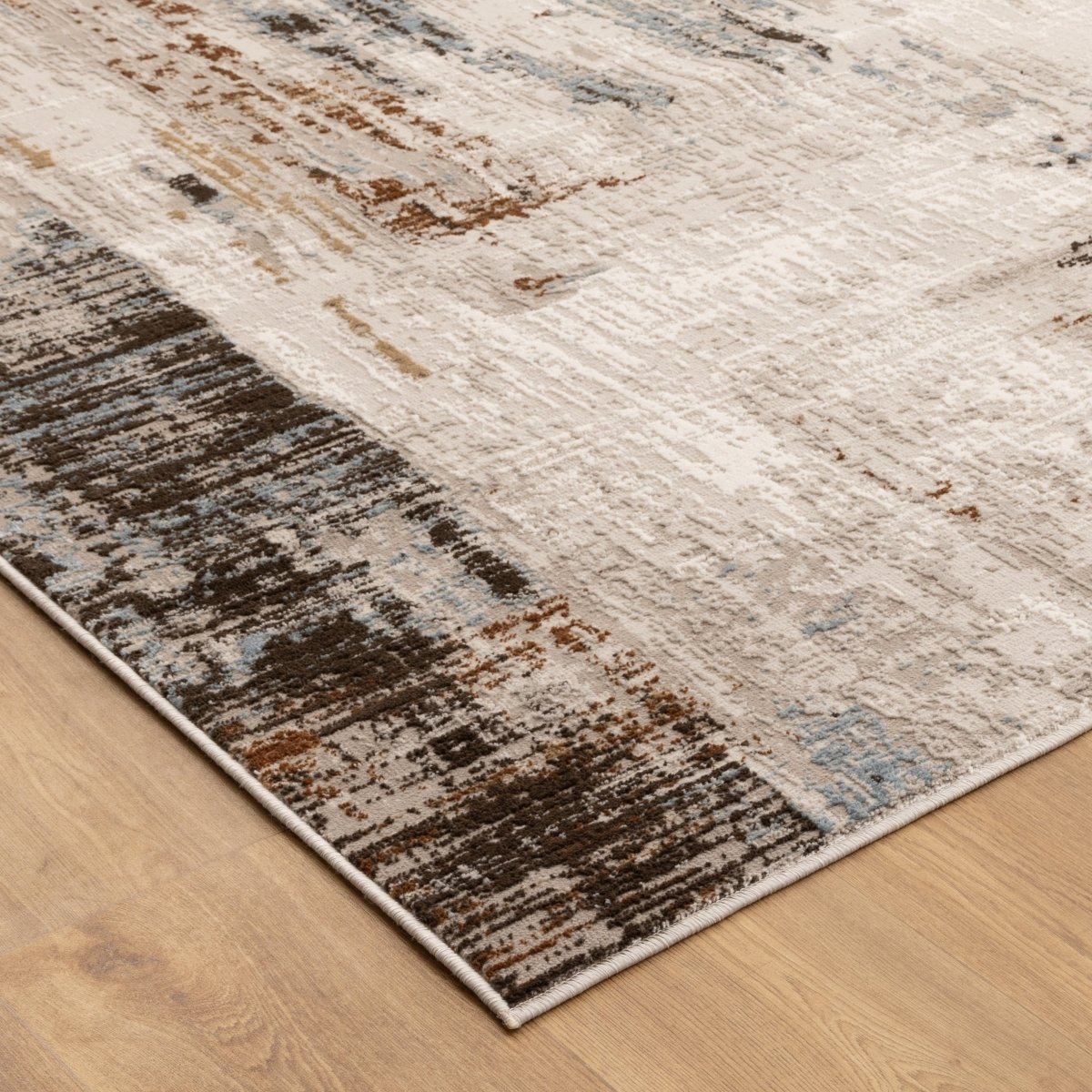 Sustaina White Light Blue Modern Rug