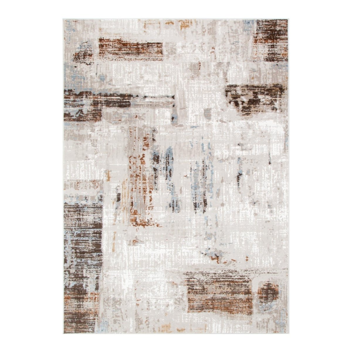 Sustaina White Light Blue Modern Rug