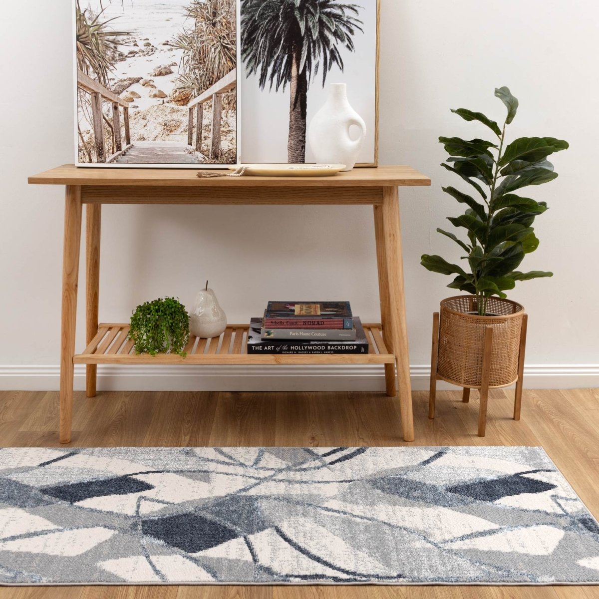 Victoria Rhythm Grey Blue Rug