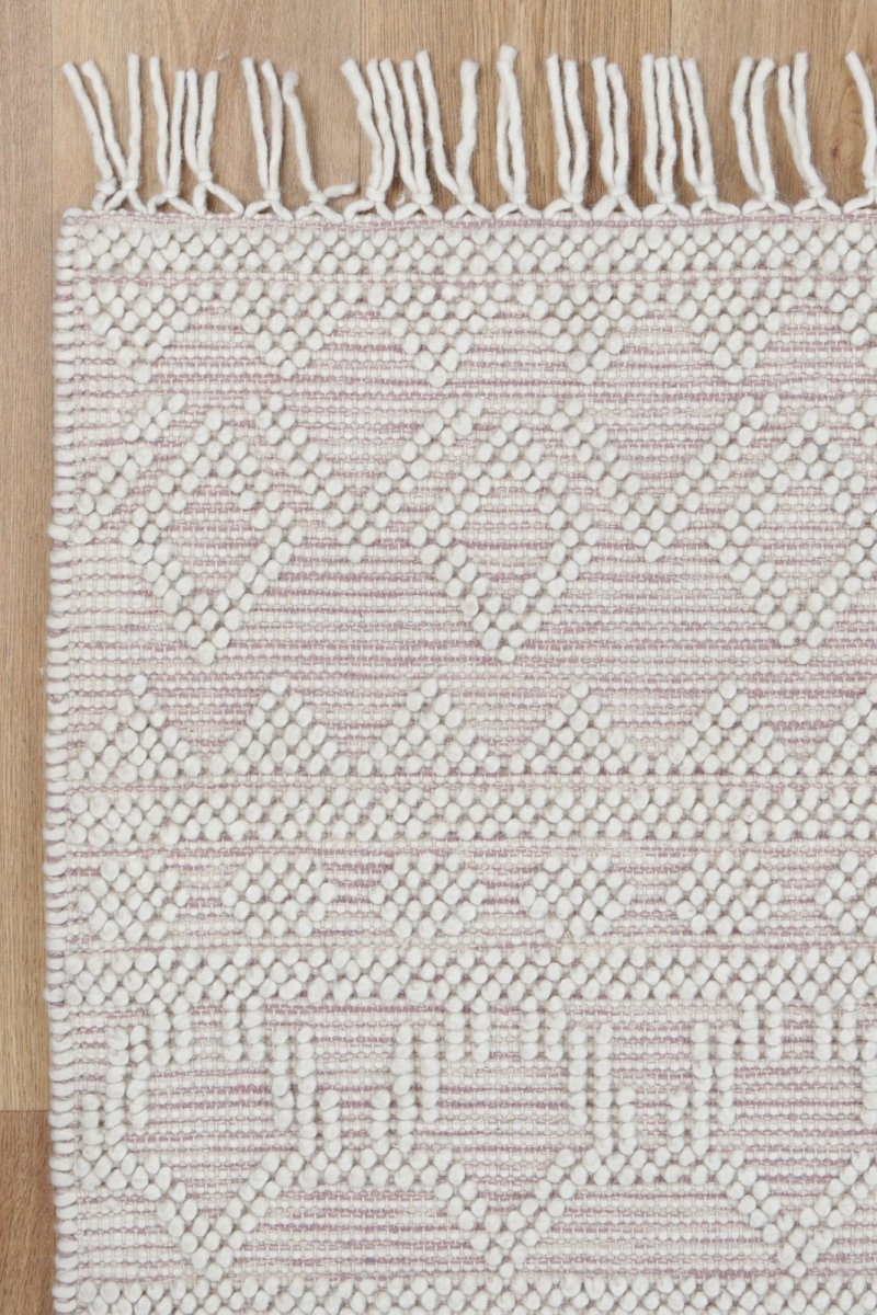 Vista Mia Blush Wool Rug Area Rug | Ruggy
