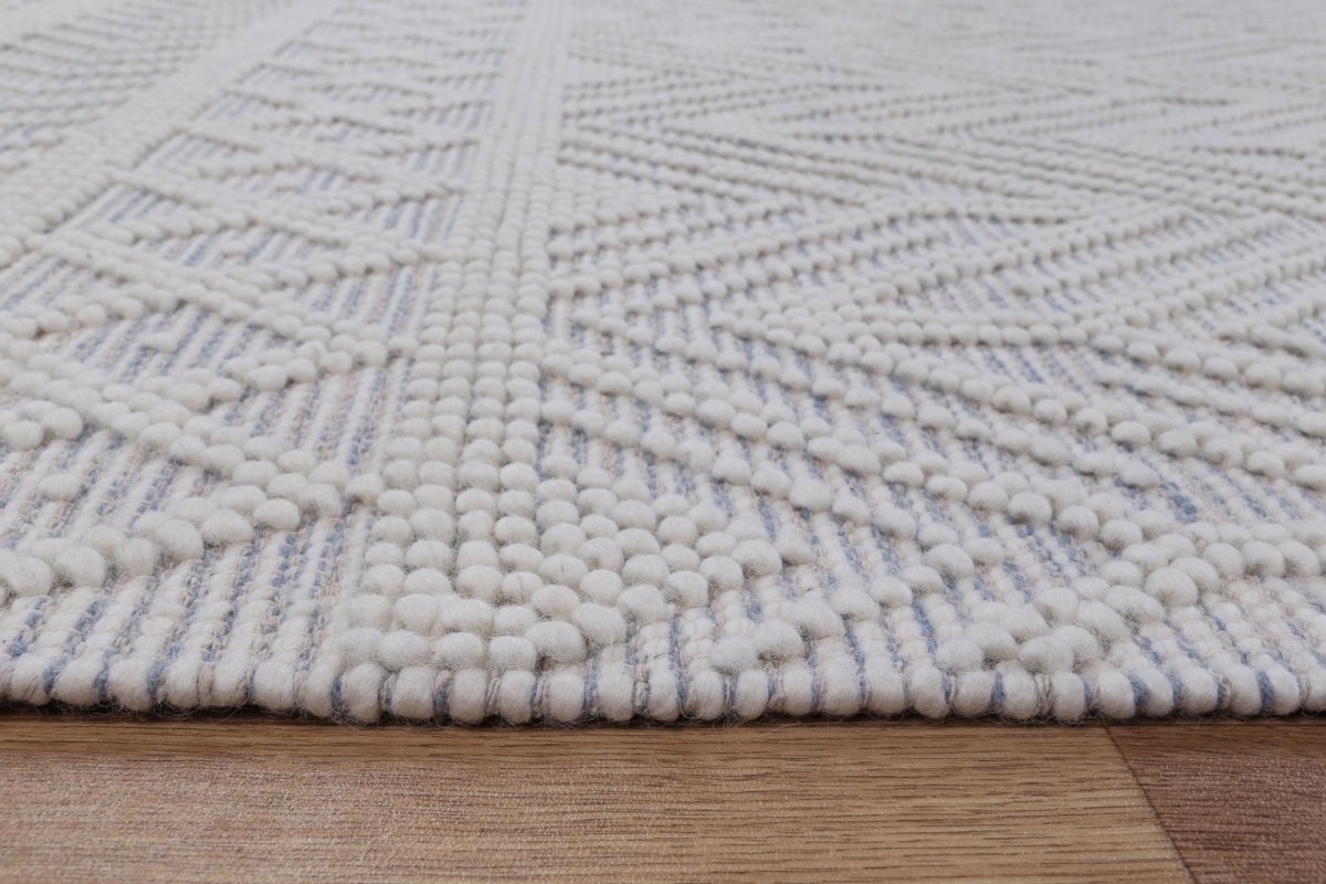 Vista Zoe Blue Wool Rug Area Rug | Ruggy