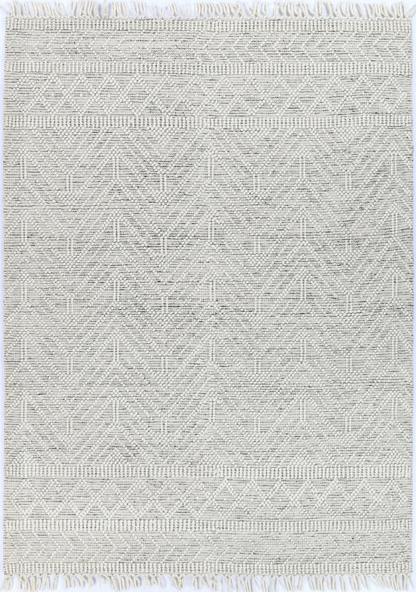 Vista Zoe White & Black Wool Rug Area Rug | Ruggy