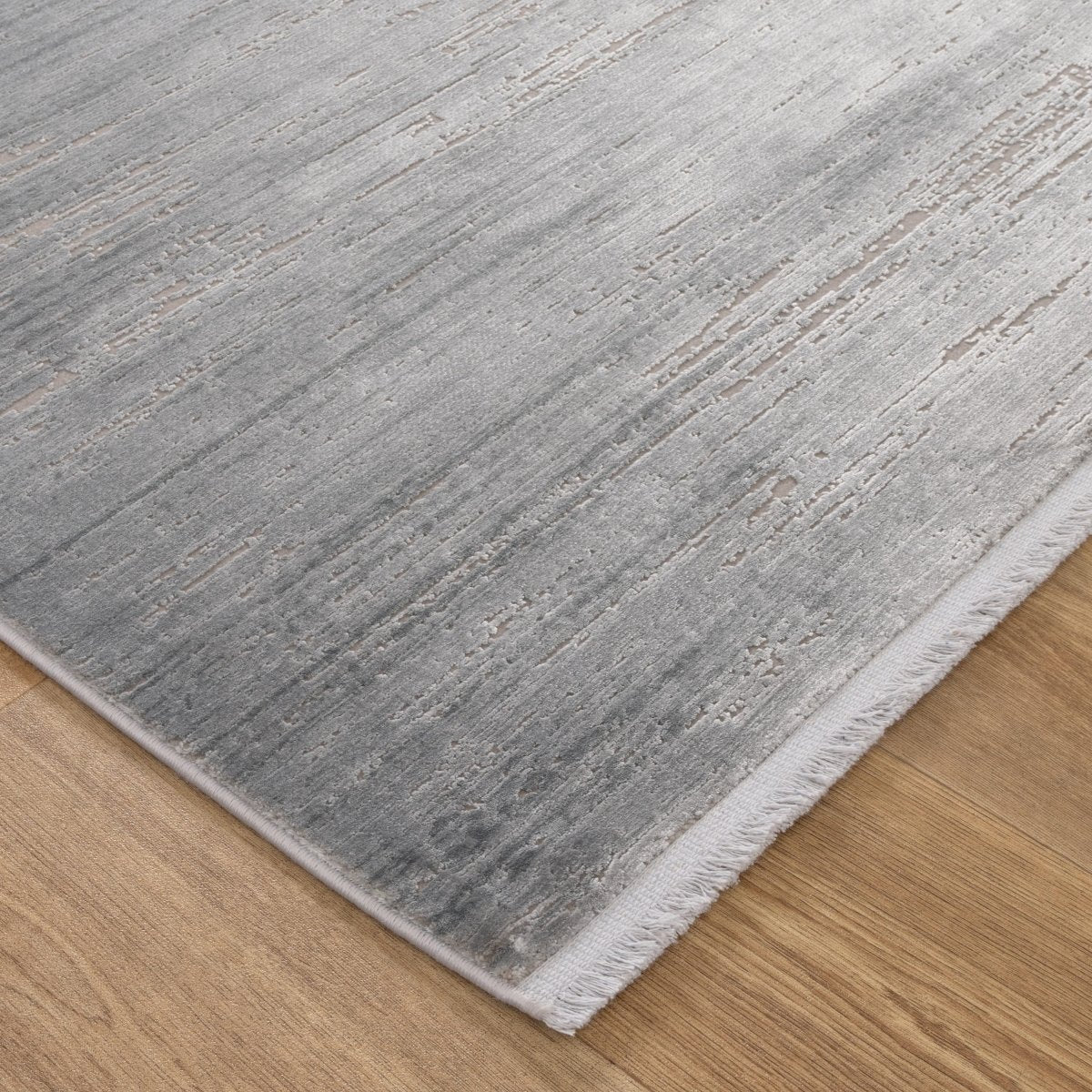Walwa Distressed Grey Modern Rug