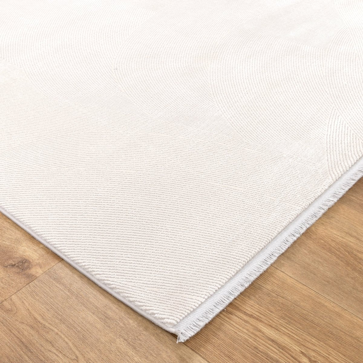 Walwa Geometric Lines White Modern Rug