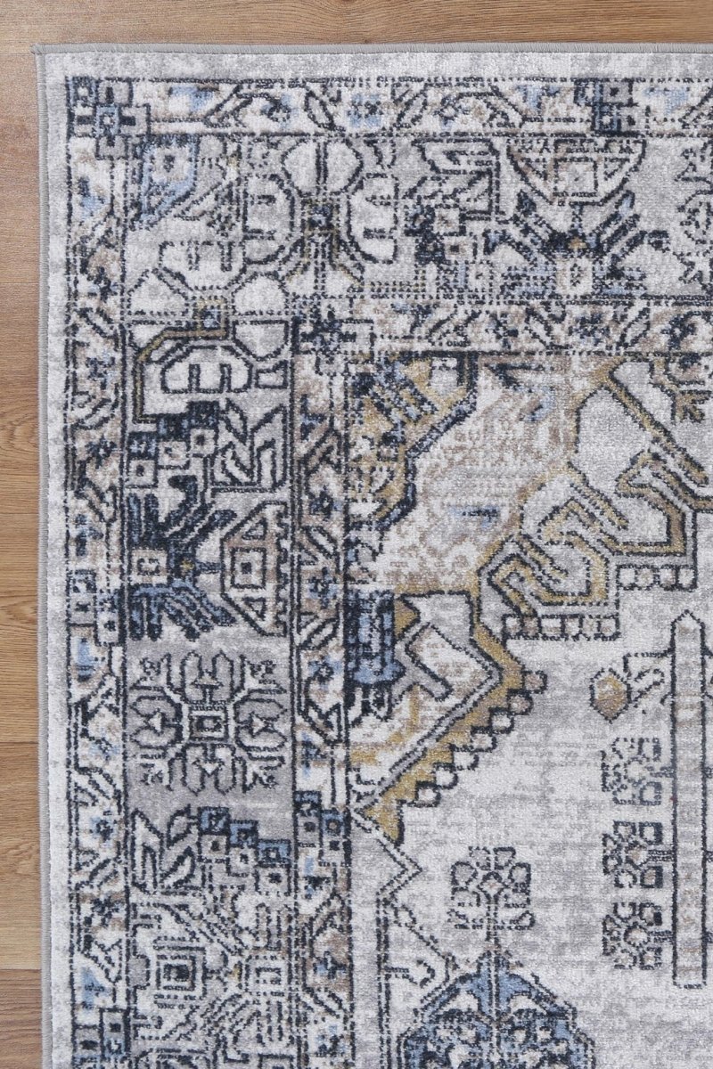 Artify Taicang Blue & Grey Traditional Rug - Ruggy