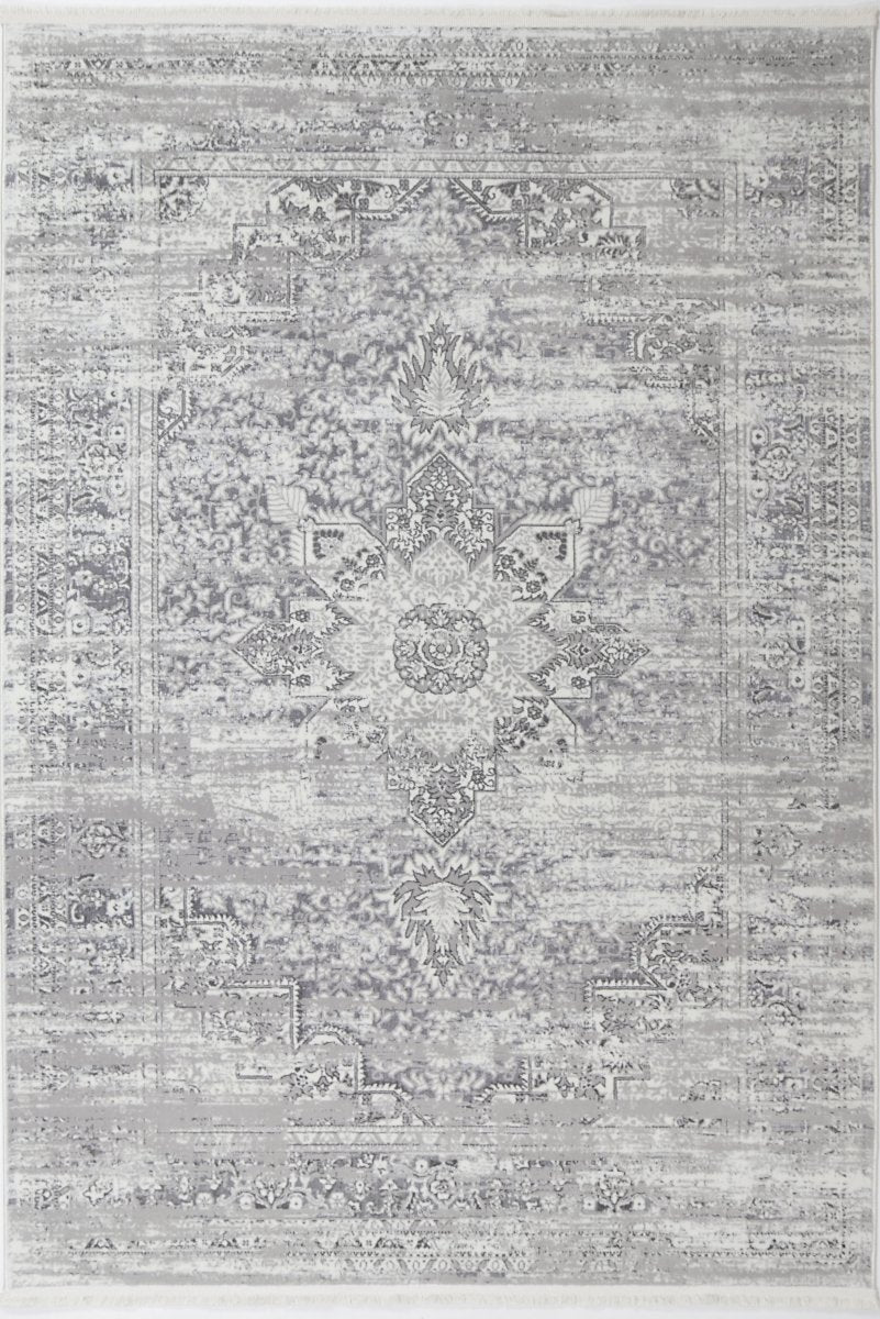 Celestial Medalion Grey Rug - Ruggy