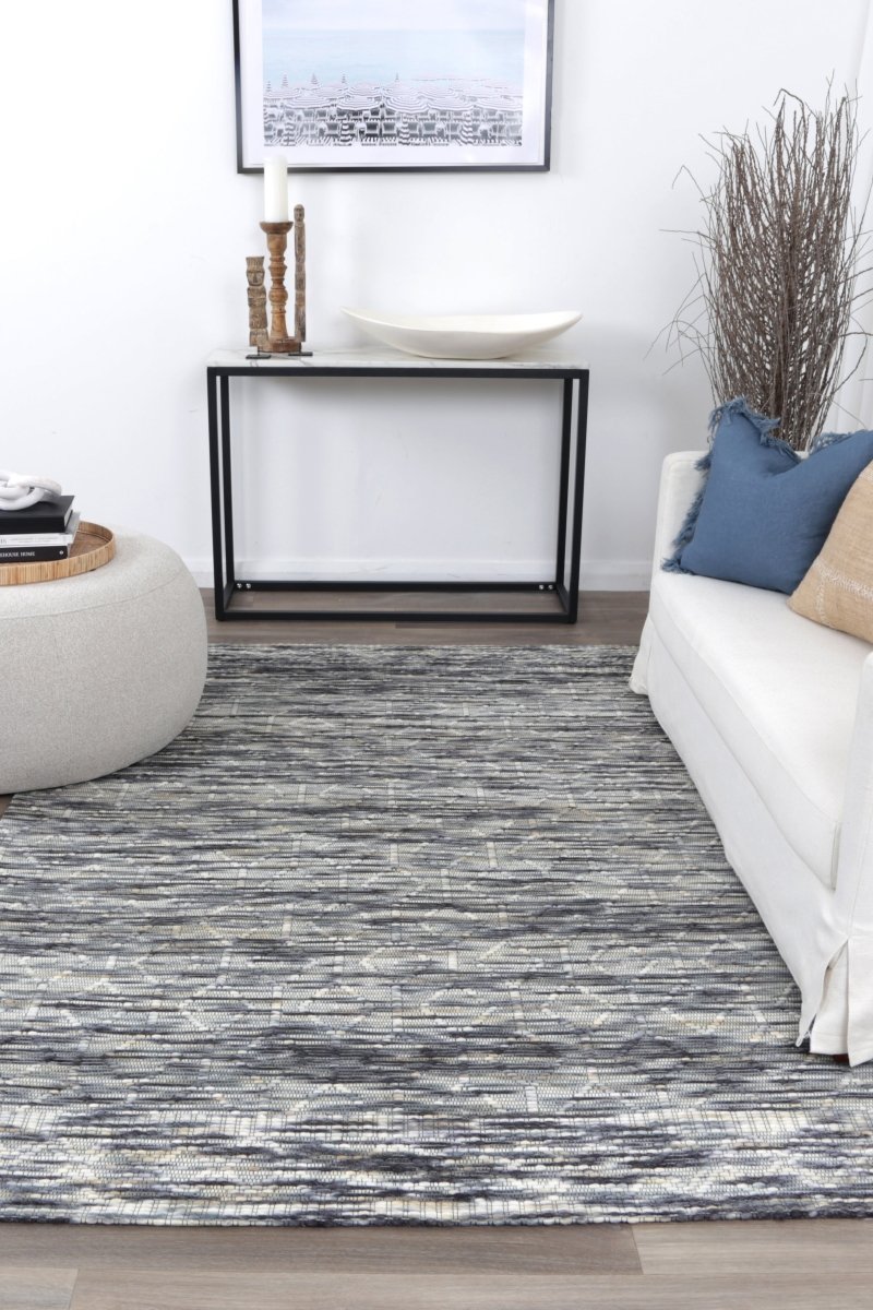 Dulcet Lattice Stone Wool Rug - Ruggy