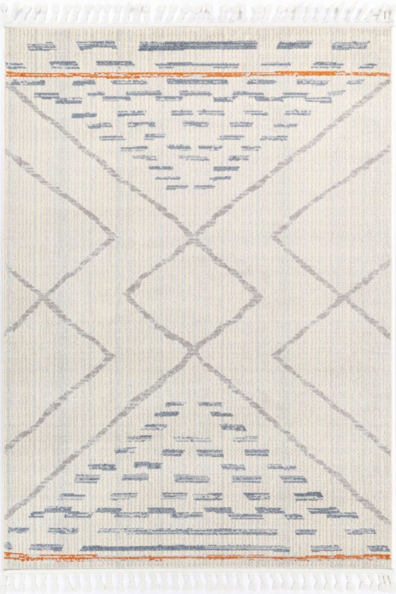 Fusion Tribal Light Grey Rug - Ruggy