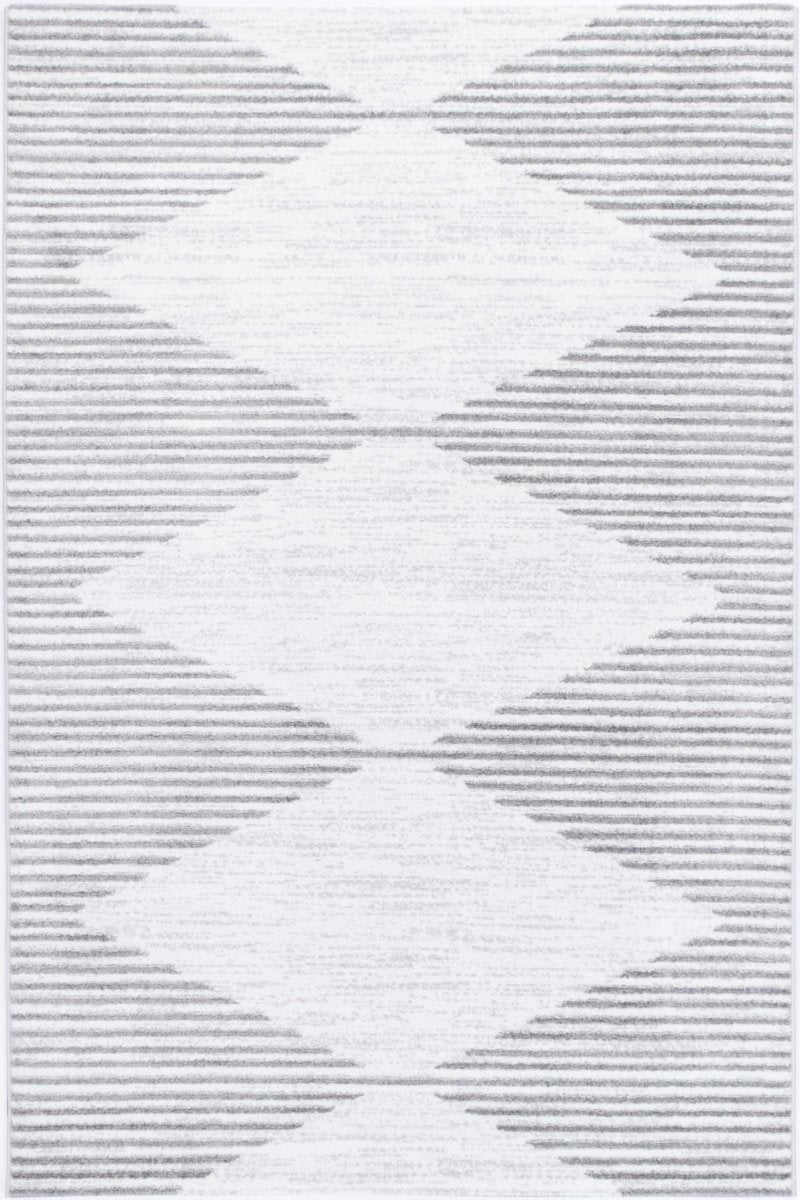 Limerence Abstract Diamond Silver Rug - Ruggy