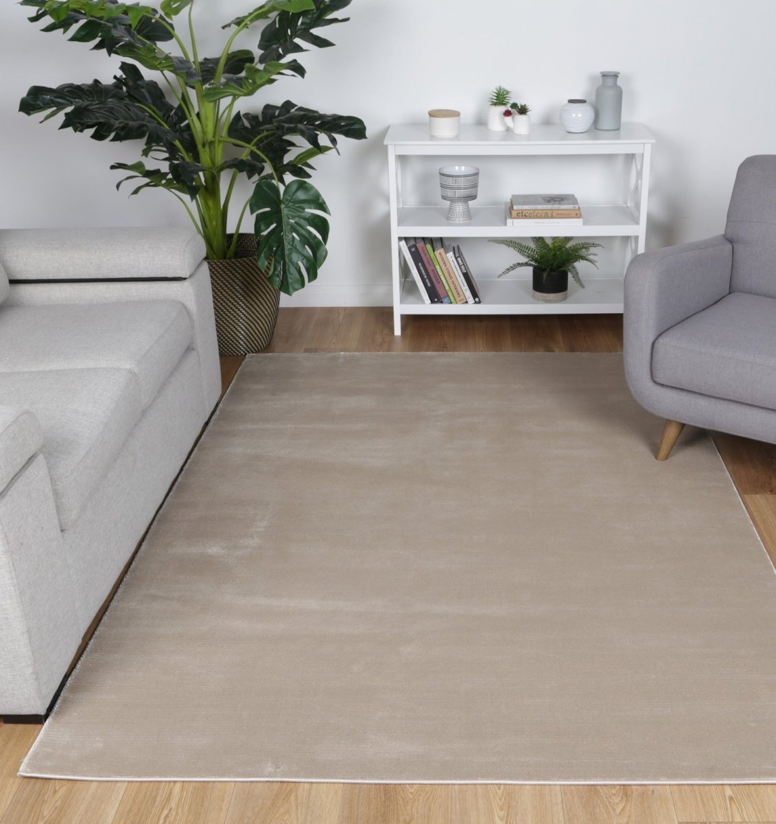 Luxura Taupe Wool Rug - Ruggy
