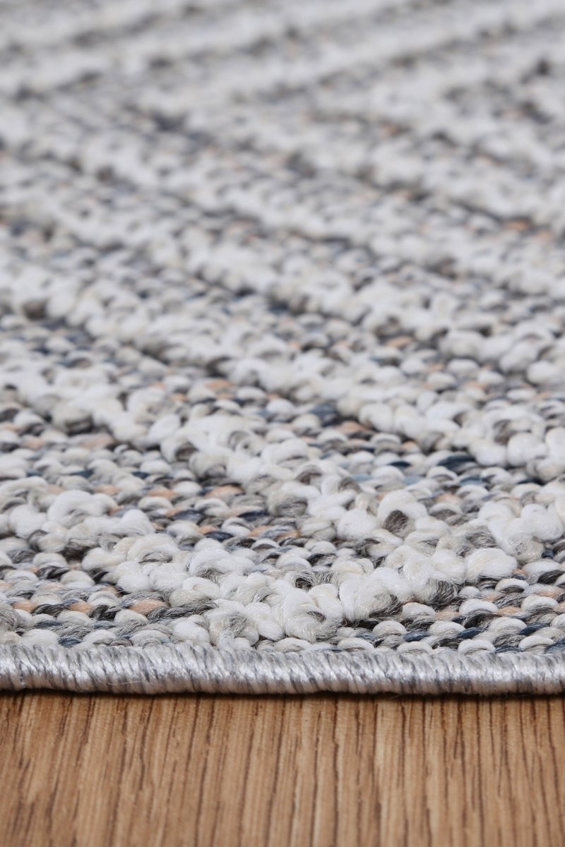 Marique Menapi Ash Geometric Flatweave Rug - Ruggy