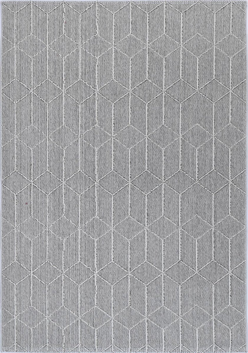 Marique Totori Ash Geometric Flatweave Rug - Ruggy