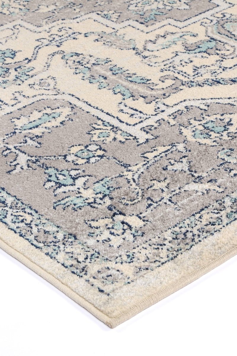 Pulse Avola Grey & Blue Transitional Rug - Ruggy