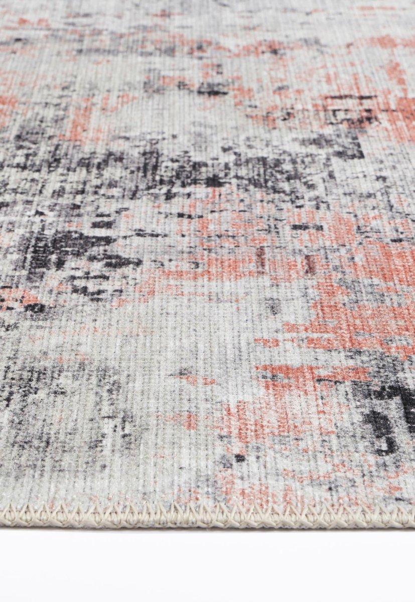 Royal Blush Ivory Distressed Washable Rug - Ruggy