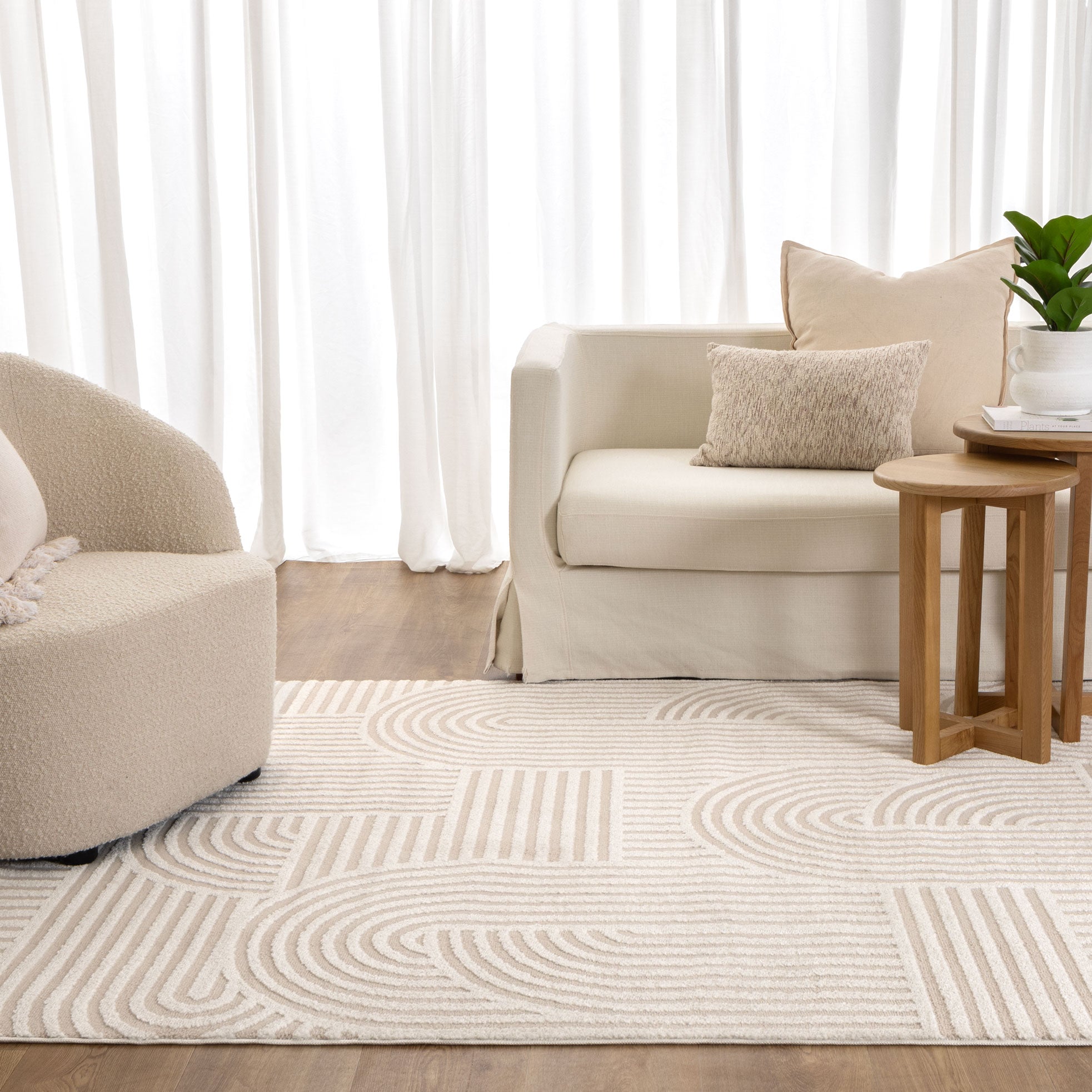 Belisse Arches Beige Ivory Rug
