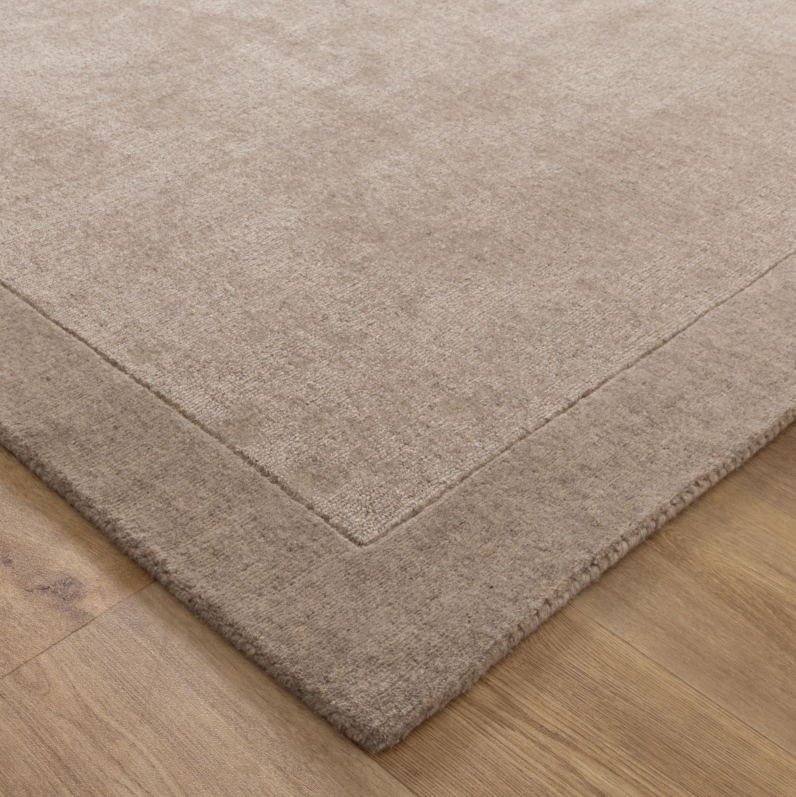 Calley Camel Border Wool Rug