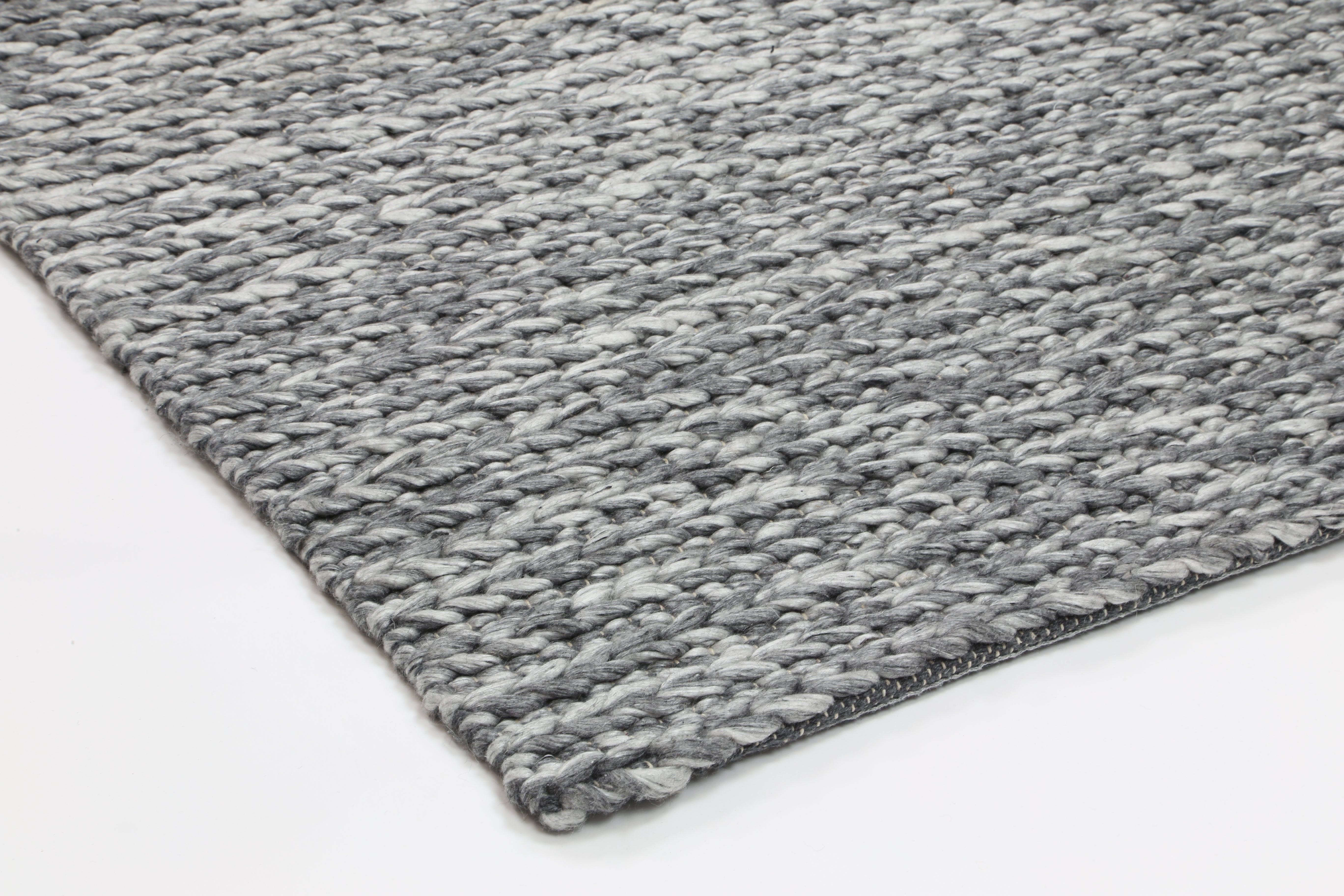 Grace Cue Charcoal Wool Blend Rug